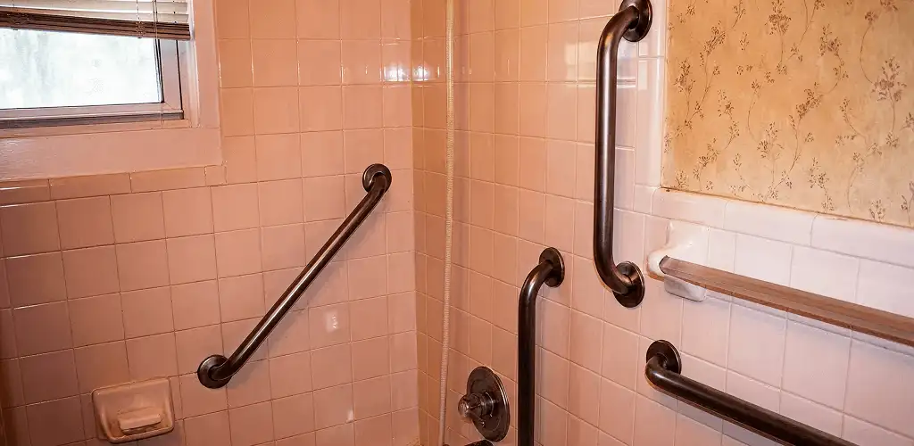 Shower grab bar installation for bathroom safety and accessibility in Newark, NJ