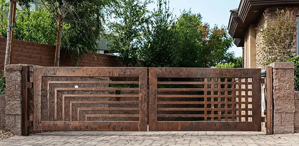 Custom driveway gate installation for a home entrance in Newark, NJ