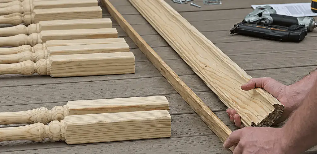Handrail installation materials and wood components for stair rail work in Newark, NJ